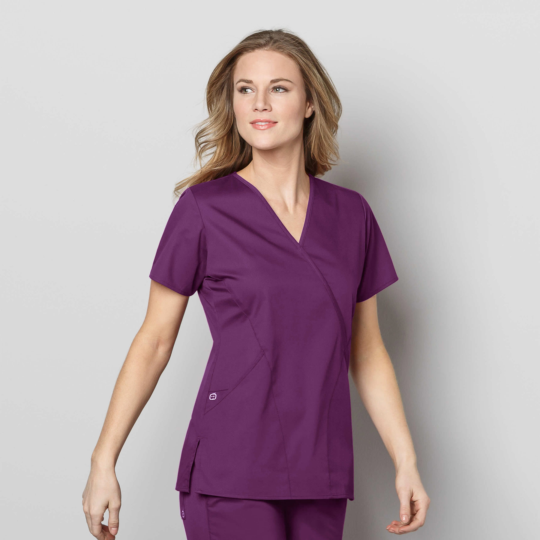 102-Women's Mock Wrap Top (WonderWink)