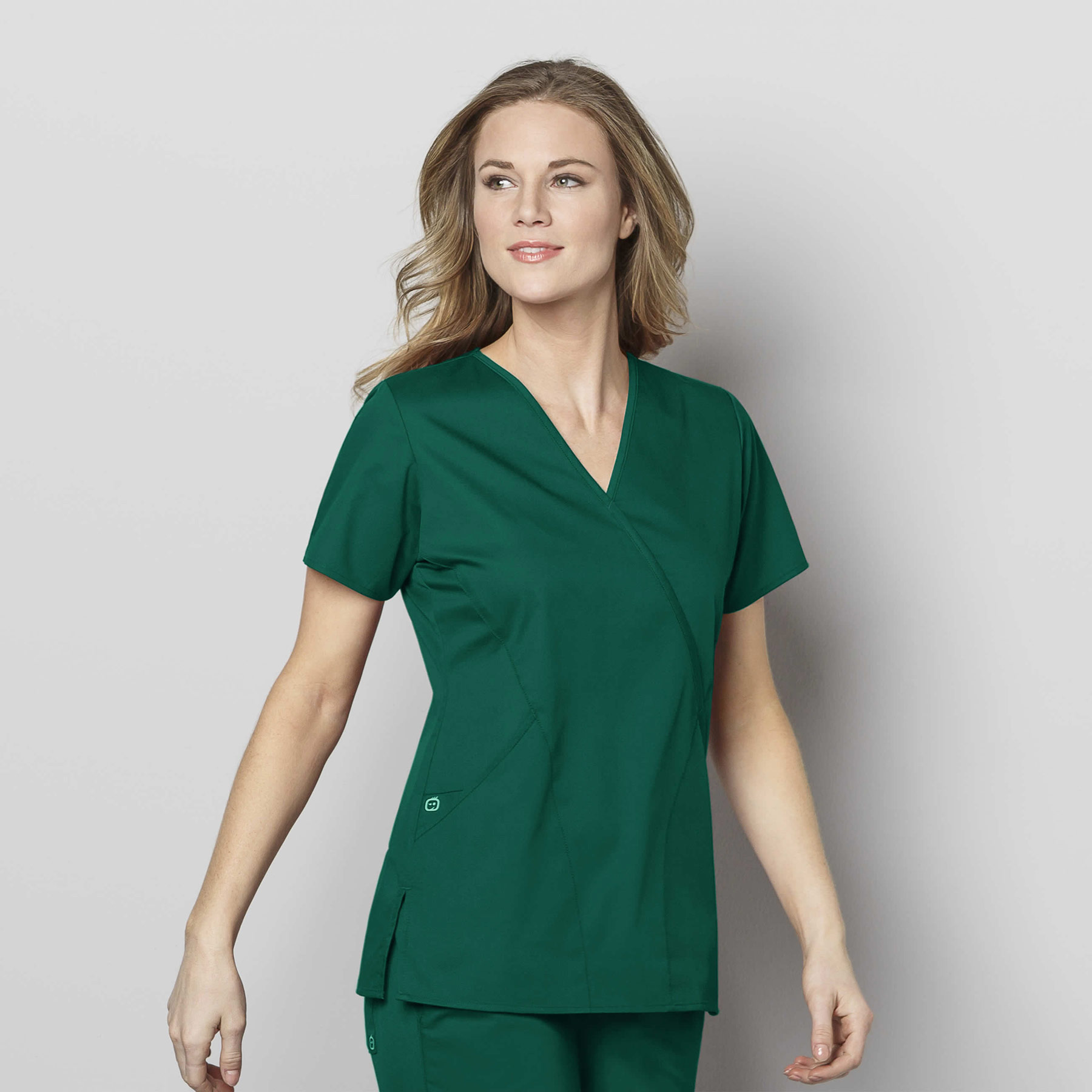 102-Women's Mock Wrap Top (WonderWink)