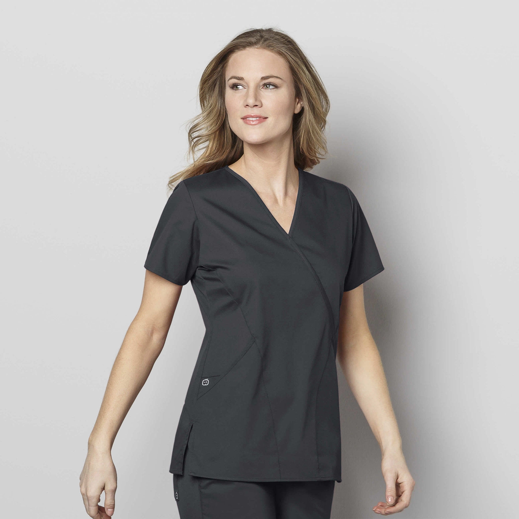 102-Women's Mock Wrap Top (WonderWink)