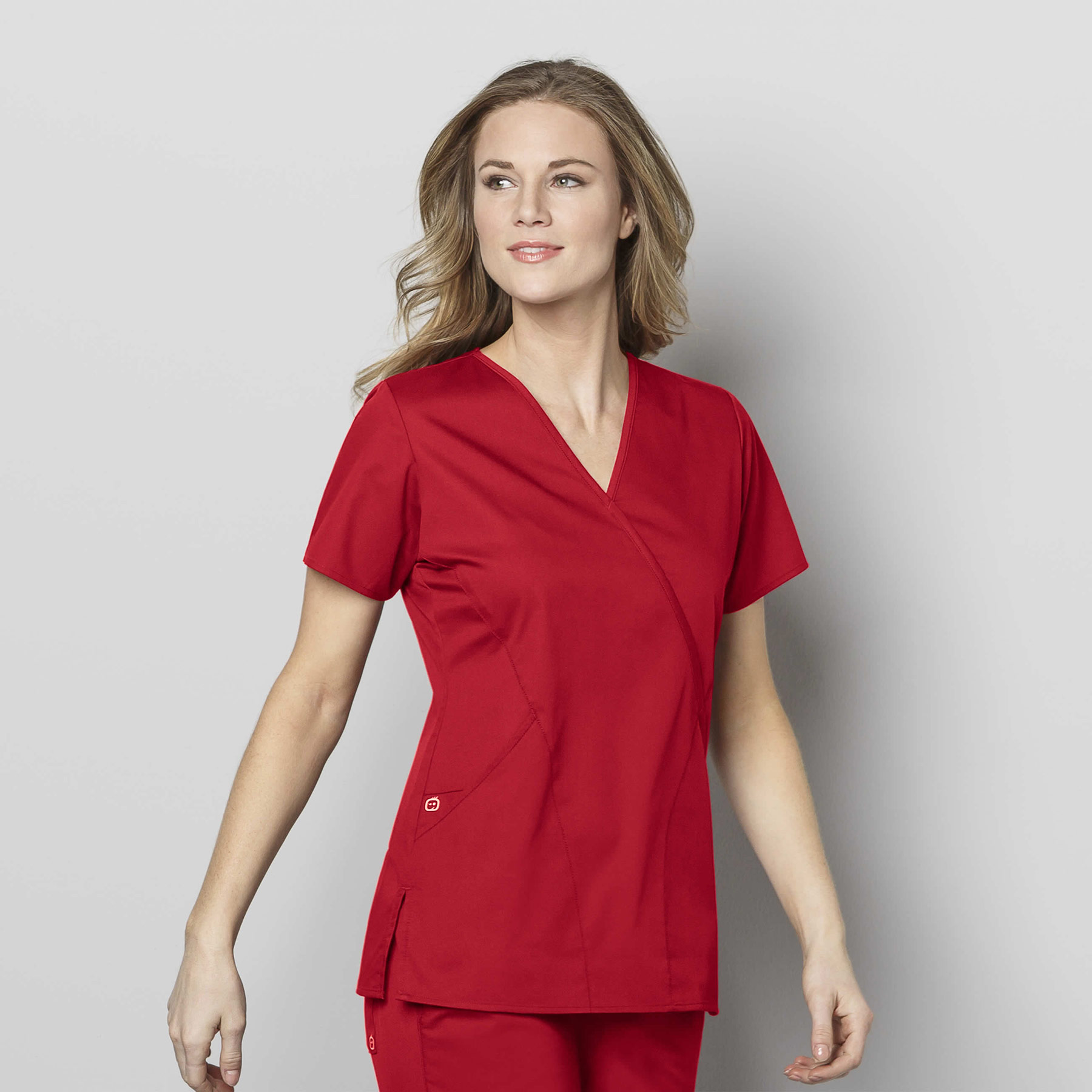 102-Women's Mock Wrap Top (WonderWink)