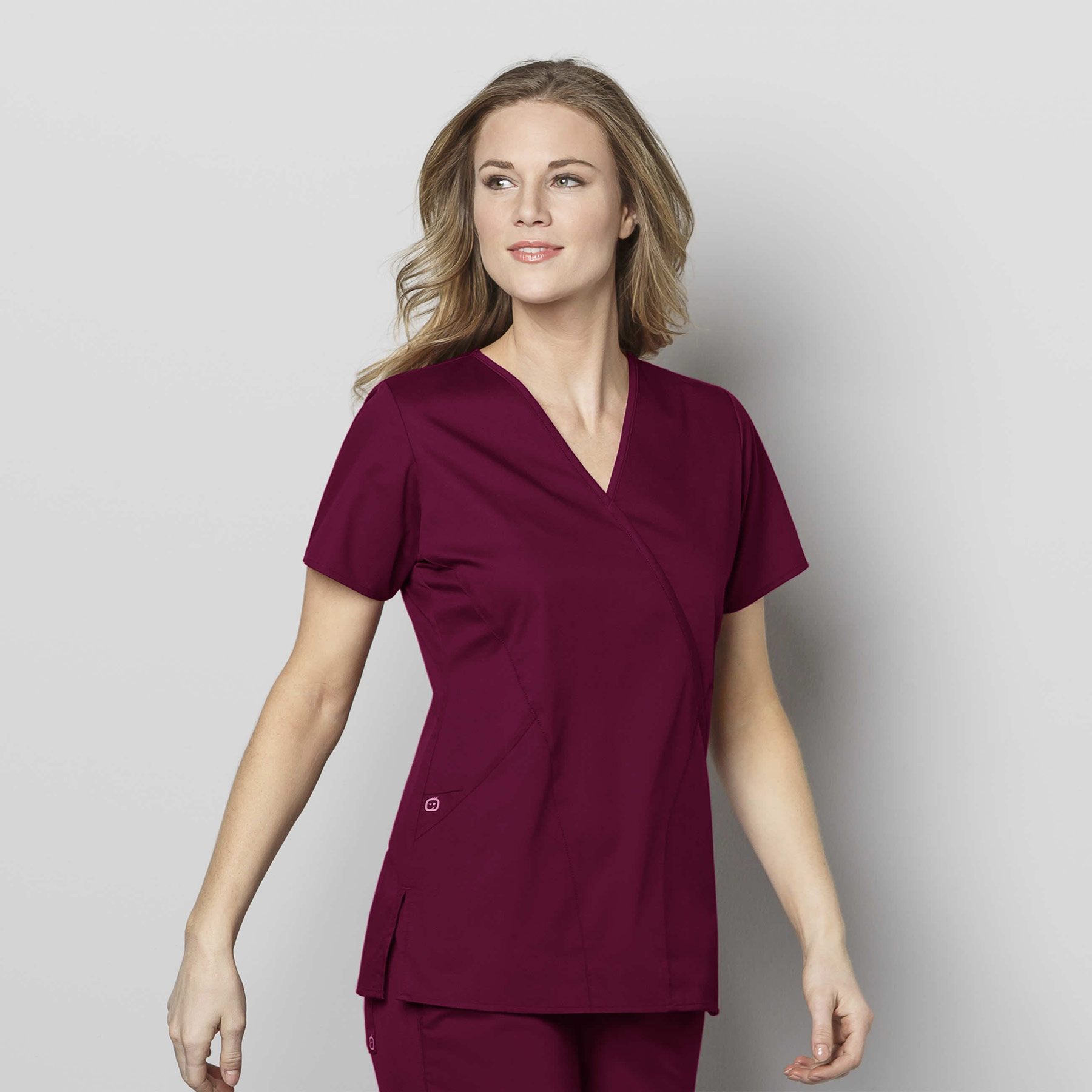 102-Women's Mock Wrap Top (WonderWink)