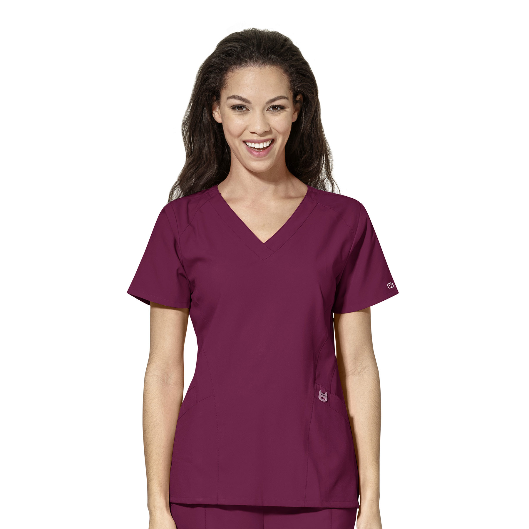 6155-Women's Stylized V-neck Top (WonderWink)