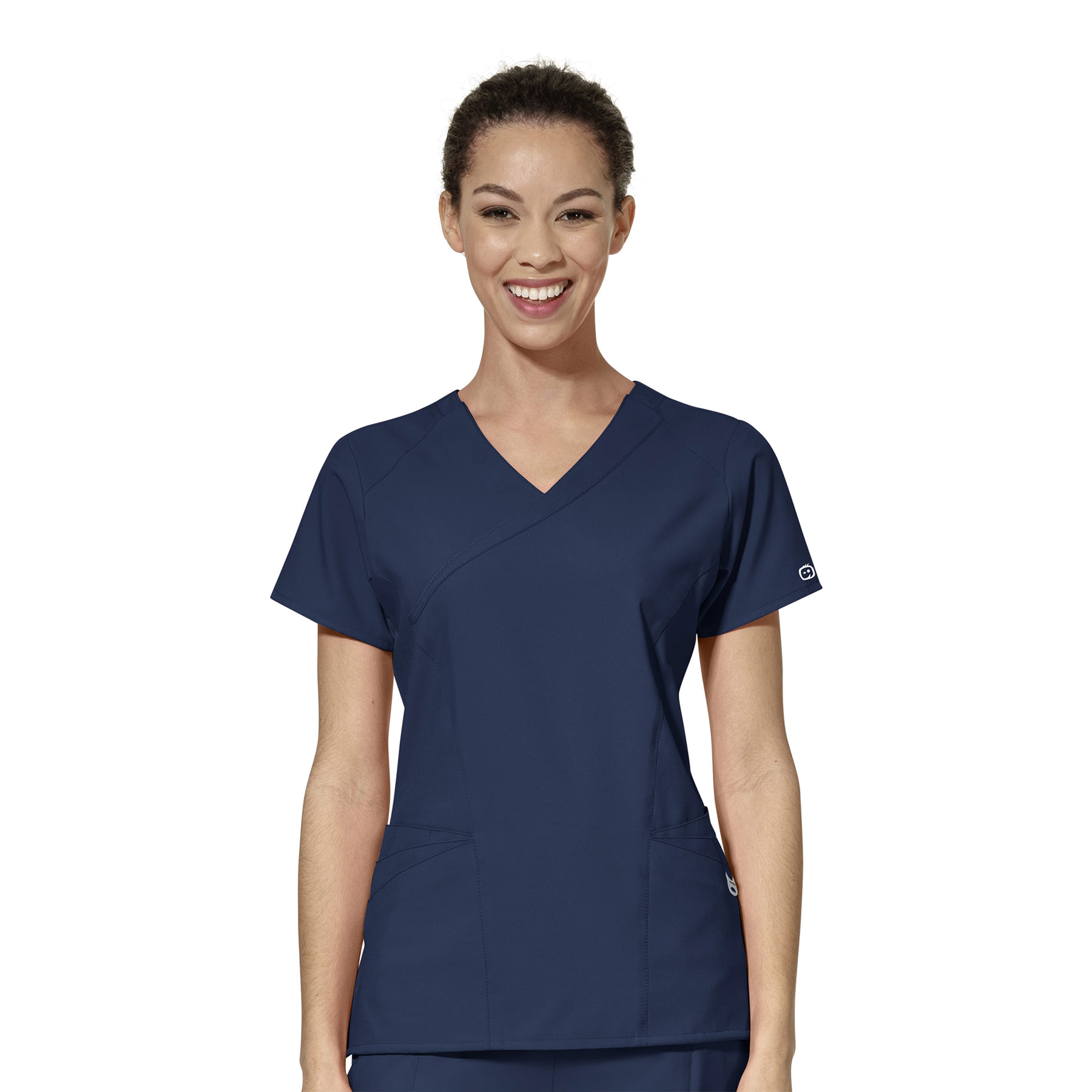 6455-Women's Mock Wrap Top (WonderWink)